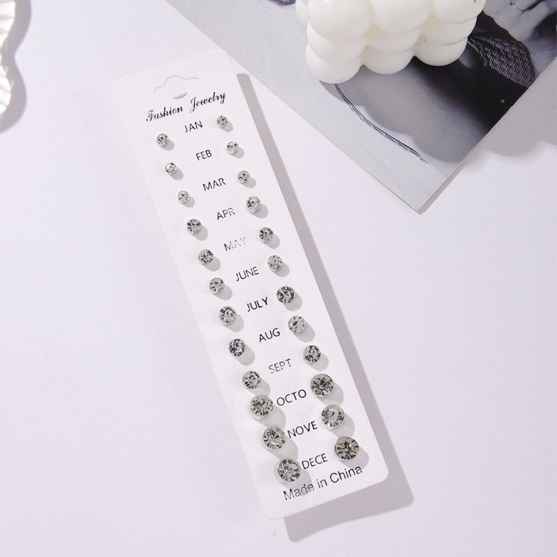 Мега набор лаконичных пусет с кристаллами и жемчугом в черно белой гамме CJD62987