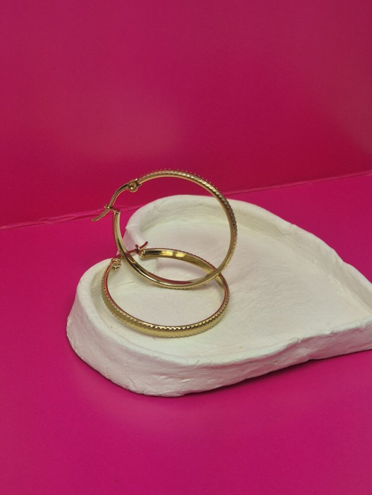 Стальные серьги-кольца конго с гладкой зеркальной поверхностью J11540CJJ Стальные серьги-кольца конго с гладкой зеркальной поверхностью J11540CJJ