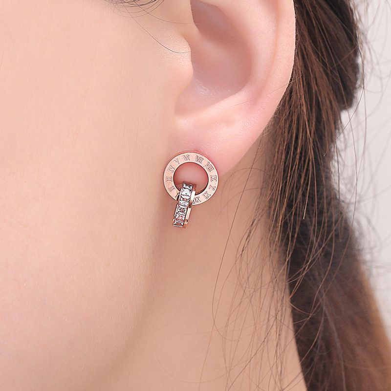 Серьги гвоздики титановая сталь 1J12500CJJ