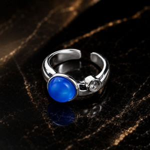 Серебряное кольцо с овалом ASUY64869