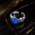 Серебряное кольцо с овалом ASUY64869