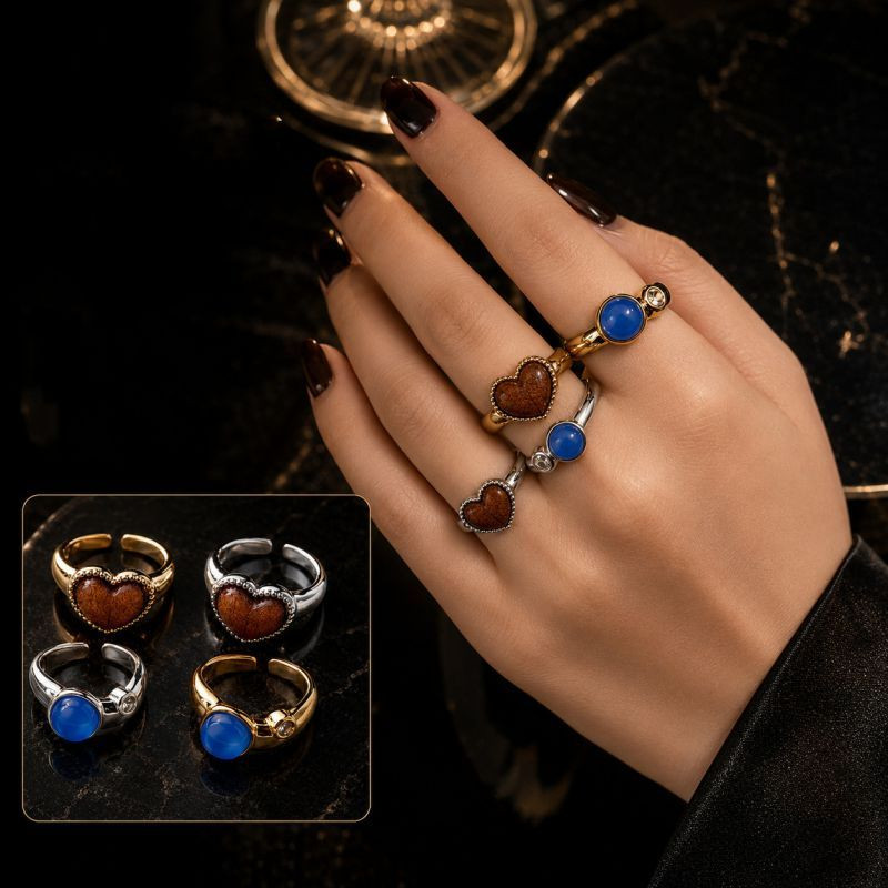 Серебряное кольцо с овалом ASUY64869
