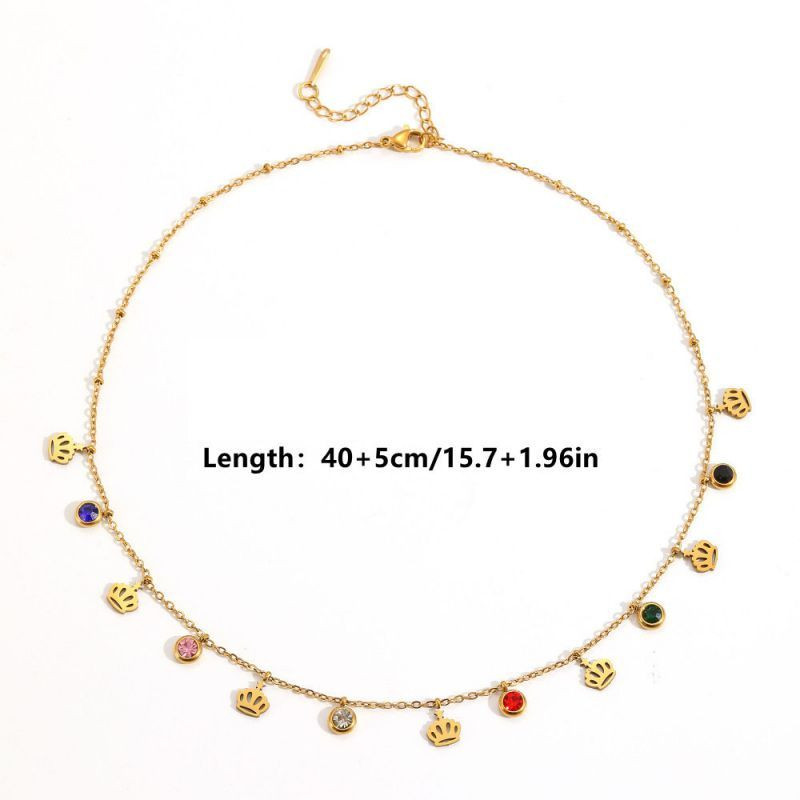 Золотистая цепочка с цветными камнями и крестами CJL19794 Золотистая цепочка с цветными камнями и крестами CJL19794