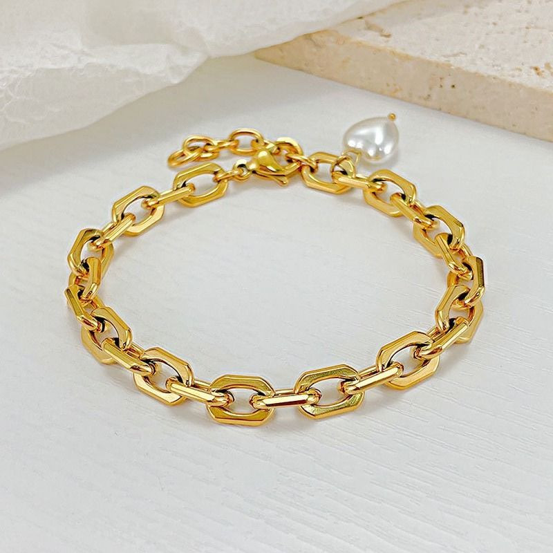 Браслет из титановой стали напыление золотом 1J12020CJJ