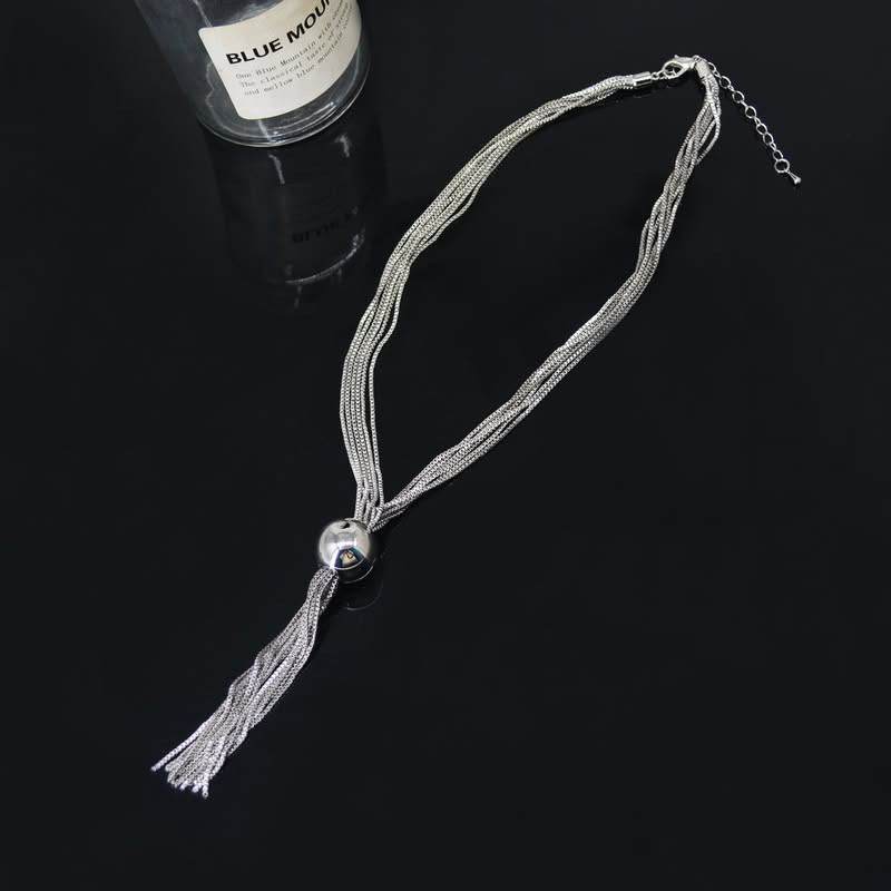 Многослойный серебристый сотуар с каскадом нитей 1J11751CJJ