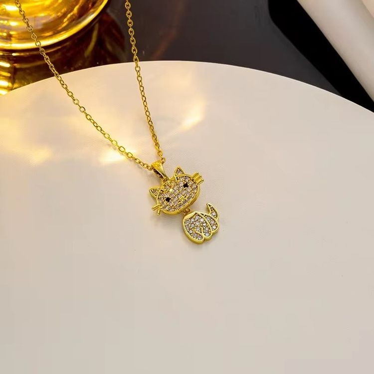 Колье медицинская сталь с напылением золотом J10843CJJ