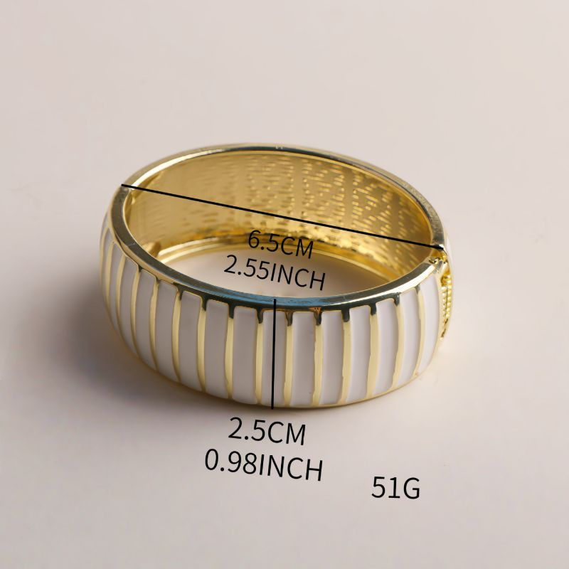 Винтажный эмалевый браслет с полосами ASUZ49564