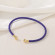 Браслет жесткий тонкий с фиолетовым текстилем CJH27846