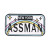 Винтажная брошь-номерной знак ASUY38703