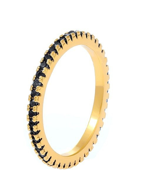 Тонкое кольцо-дорожка с цветными фианитами Z60748