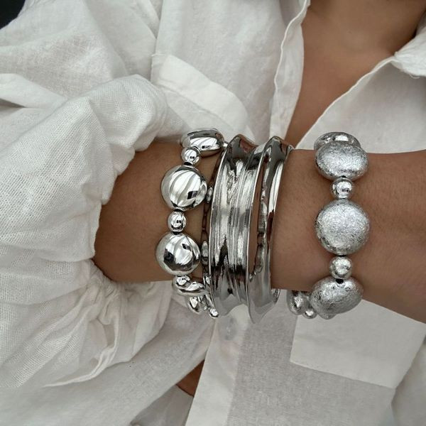 Браслет из крупных фактурных звеньев CJL61324