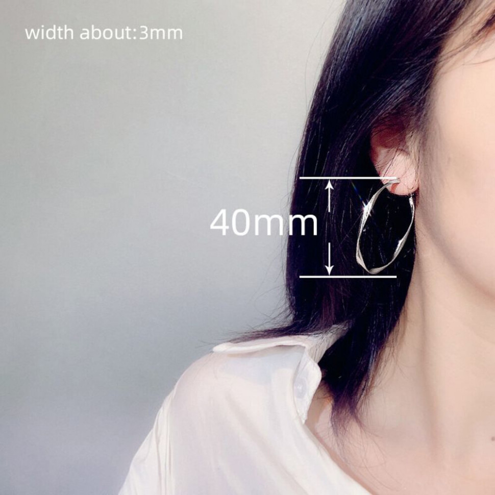 Тонкие витые серьги-кольца CJH80994