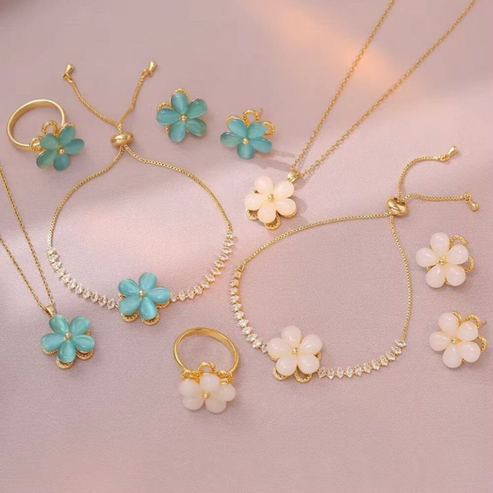 Колье медицинская сталь с напылением золотом J10846CJJ