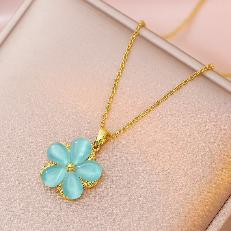 Колье медицинская сталь с напылением золотом J10846CJJ