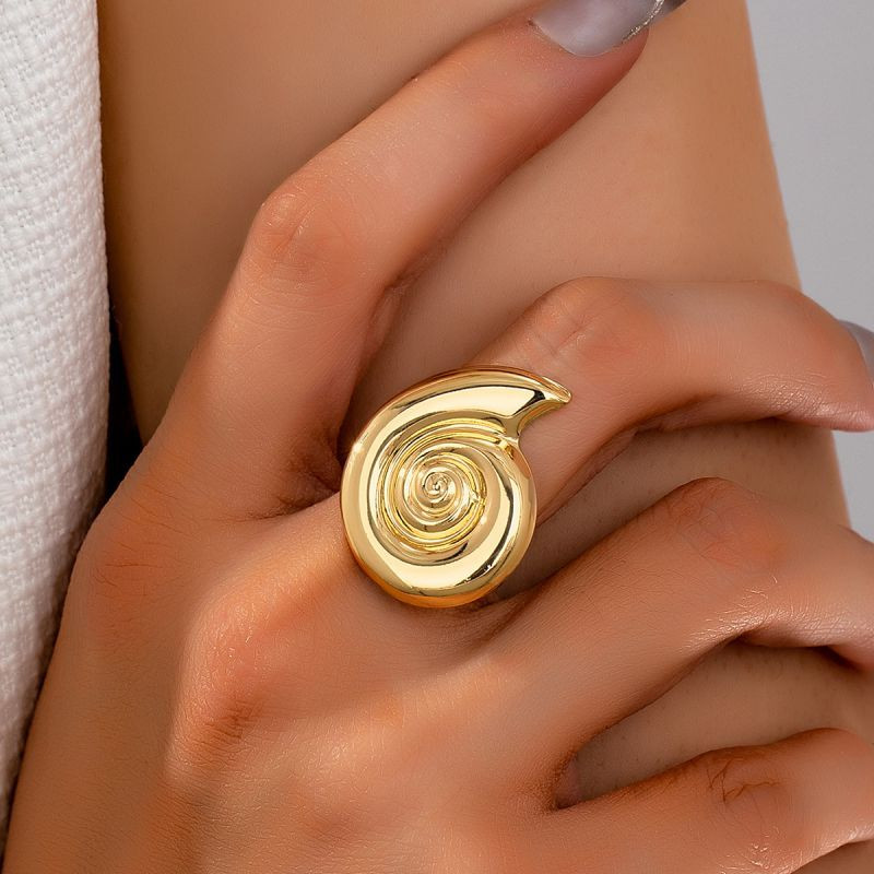 Кольцо в виде маленькой улитки-ракушки CJM14373
