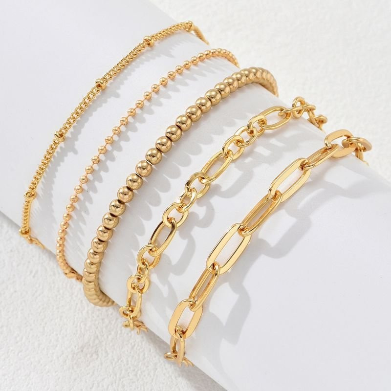 Комплект браслетов из массивных цепей и каркаса CJC15227 Комплект браслетов из массивных цепей и каркаса CJC15227