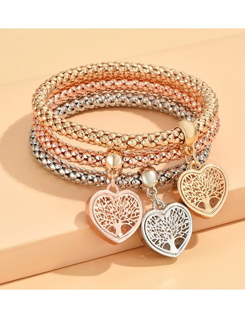 Комплект из 3 браслетов из бусин с подвесками A67375 Комплект из 3 браслетов из бусин с подвесками A67375