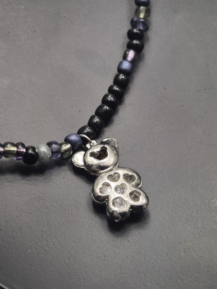 Бусы из черного бисера с подвеской в форме футбольного мяча J10757CJJ