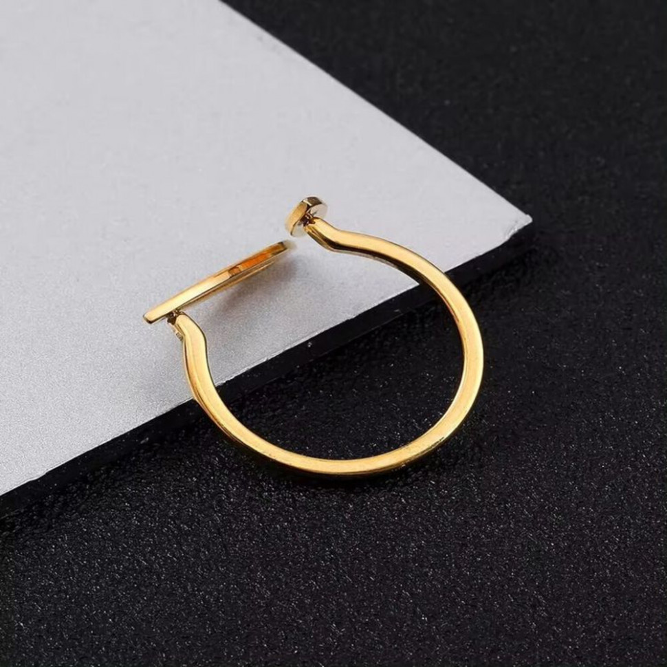 Кольцо медицинская сталь с напылением золотом J10324CJJ Кольцо медицинская сталь с напылением золотом J10324CJJ