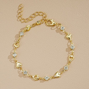 Браслет цепочка с золотистыми цветами CJC97234 Браслет цепочка с золотистыми цветами CJC97234