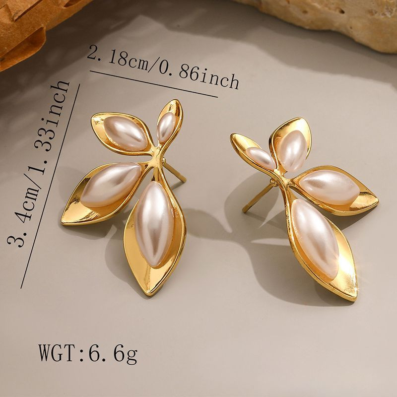 Серьги с цветочным рисунком из титановой стали CJX78285 Серьги с цветочным рисунком из титановой стали CJX78285