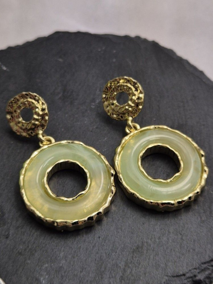 Серьги медицинская сталь с напылением золотом J11243CJJ