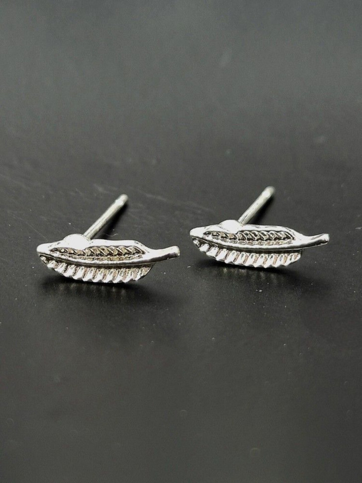 Золотистые серьги-пусеты Веточки с серебряным гвоздиком 1J10592CJJ