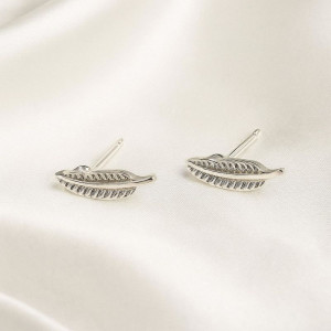 Золотистые серьги-пусеты Веточки с серебряным гвоздиком 1J10592CJJ