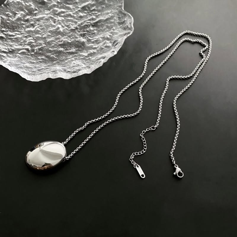 Удлиненная цепочка с обтекаемым стальным кулоном J11589CJJ