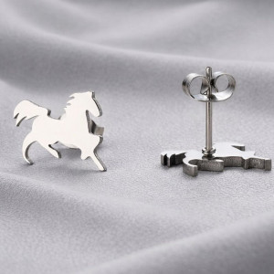 Серьги лошади титановая сталь 1J12419CJJ Серьги лошади титановая сталь 1J12419CJJ