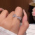 Серебряное кольцо с листом и цирконом CJZ41927