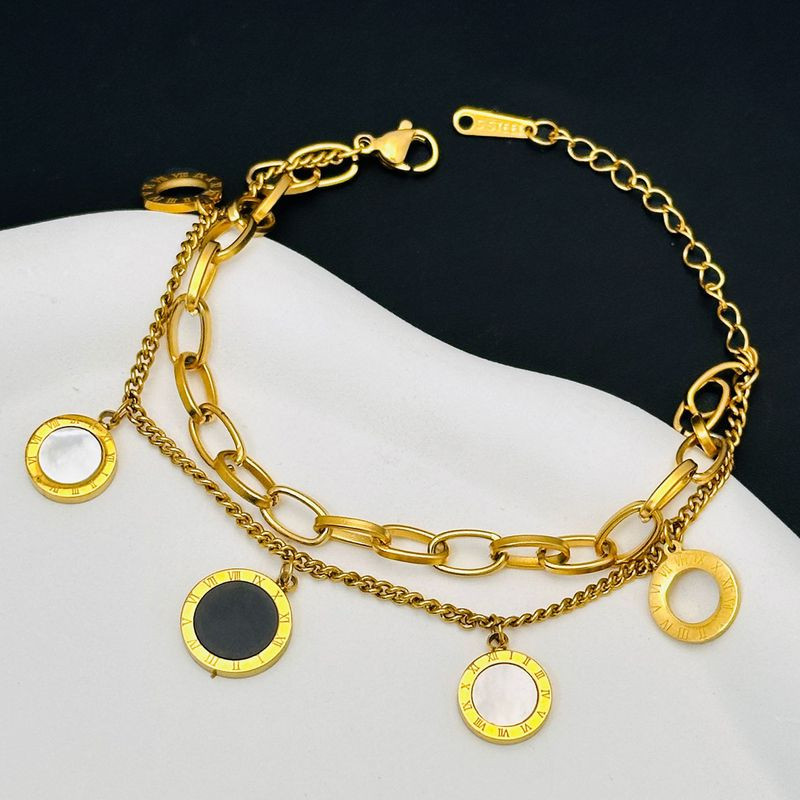 Браслет из титановой стали напыление золотом 1J12023CJJ Браслет из титановой стали напыление золотом 1J12023CJJ