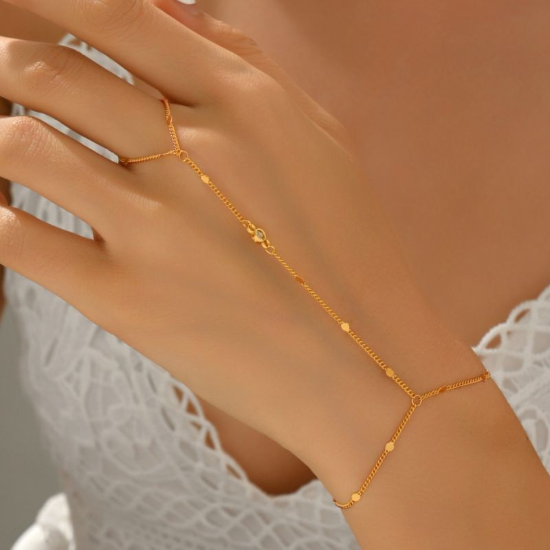 Браслет слейв солнечная пыль на тонкой цепи Браслет слейв солнечная пыль на тонкой цепи