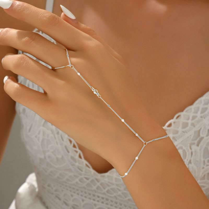 Браслет слейв солнечная пыль на тонкой цепи Браслет слейв солнечная пыль на тонкой цепи