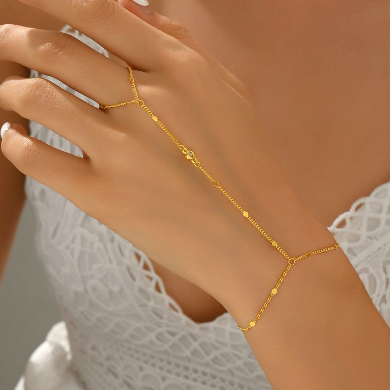 Браслет слейв солнечная пыль на тонкой цепи Браслет слейв солнечная пыль на тонкой цепи