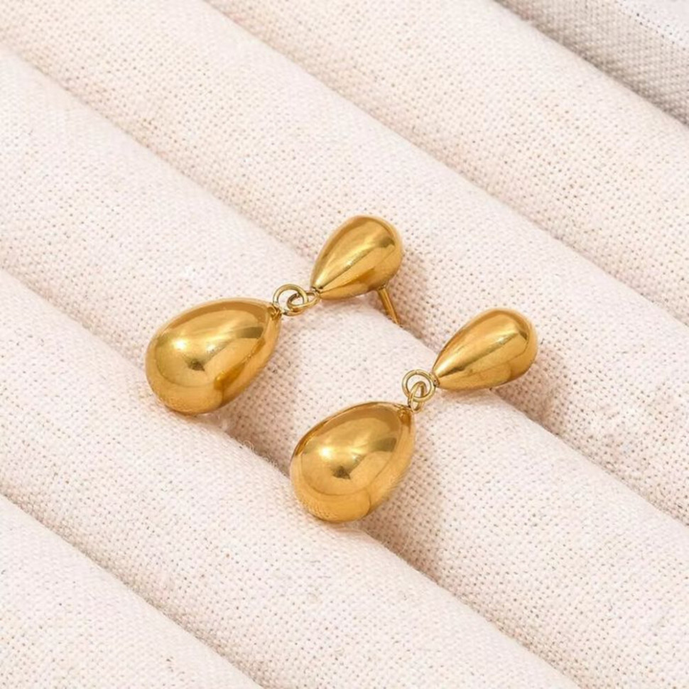 Серьги медь с напылением золотом J10670CJJ
