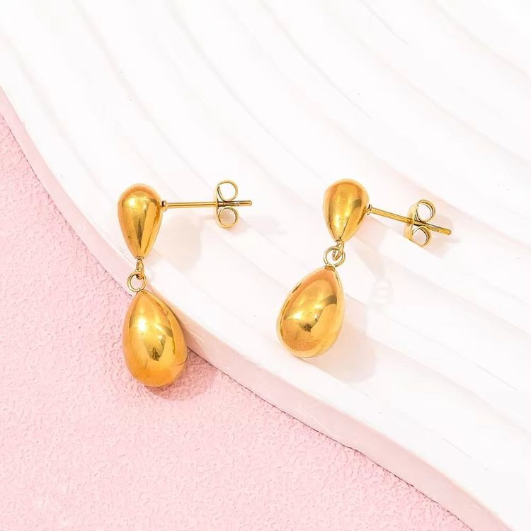 Серьги медь с напылением золотом J10670CJJ