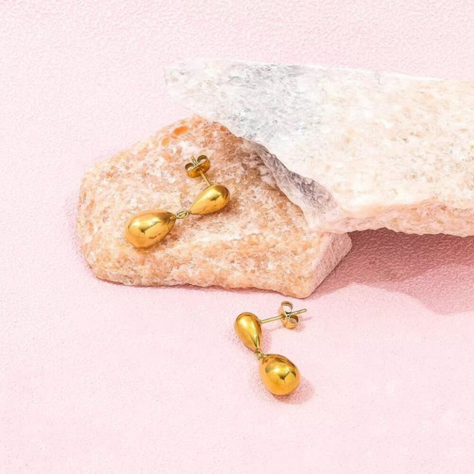 Серьги-гвоздики капли гладкие J10670CJJ Серьги-гвоздики капли гладкие J10670CJJ