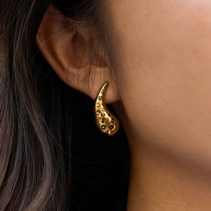 Серьги Висячие Капли ажурные CJR63205 Серьги Висячие Капли ажурные CJR63205