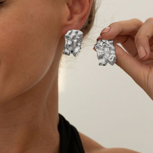 Стильные серьги-пусеты фактурная абстракция CJM15284 Стильные серьги-пусеты фактурная абстракция CJM15284