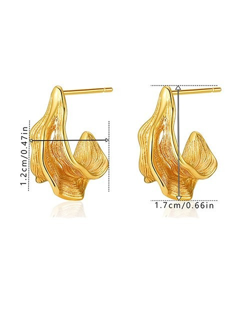 Фактурные серьги «Мятый металл» Z67834