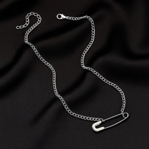 Тонкая серебристая цепочка с подвеской в форме булавки 1J12307CJJ
