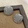 Серебристые полусферические серьги-пусеты с рельефным плетением 1J12121CJJ