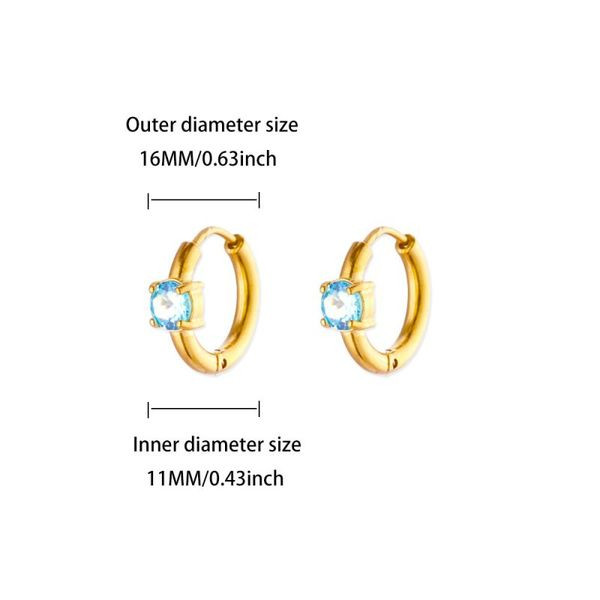 Серьги-кольца маленькие с зеленым кристаллом CJL47107 Серьги-кольца маленькие с зеленым кристаллом CJL47107