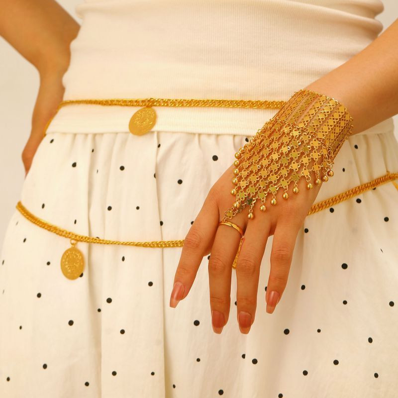 Браслет слейв золотое руно с монетками