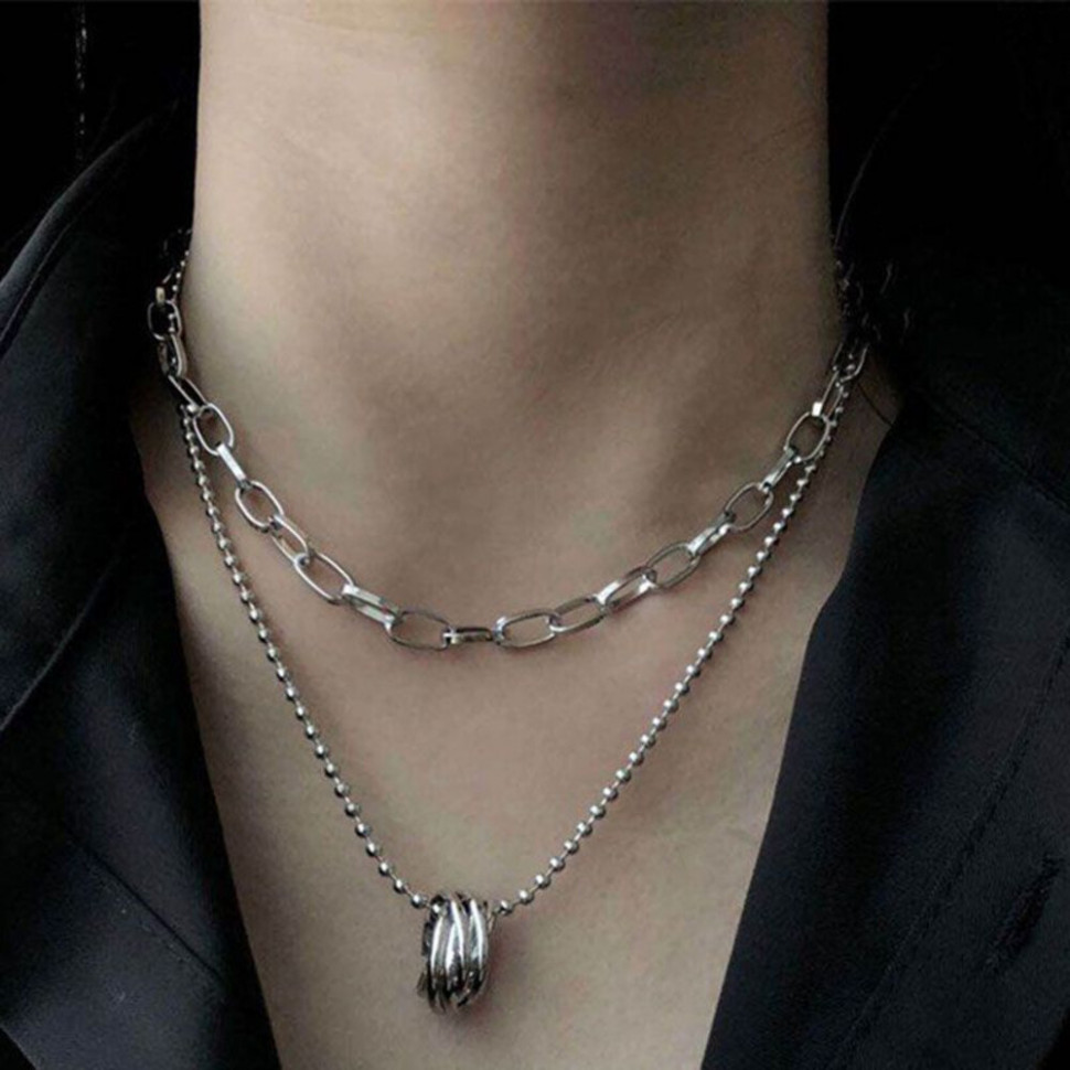 Колье из стали CJH70096