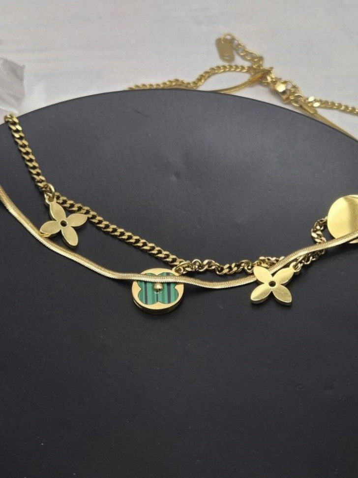 Колье медицинская сталь с напылением золотом J10850CJJ Колье медицинская сталь с напылением золотом J10850CJJ