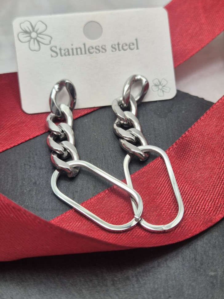 Серьги медицинская сталь J10857CJJ Серьги медицинская сталь J10857CJJ