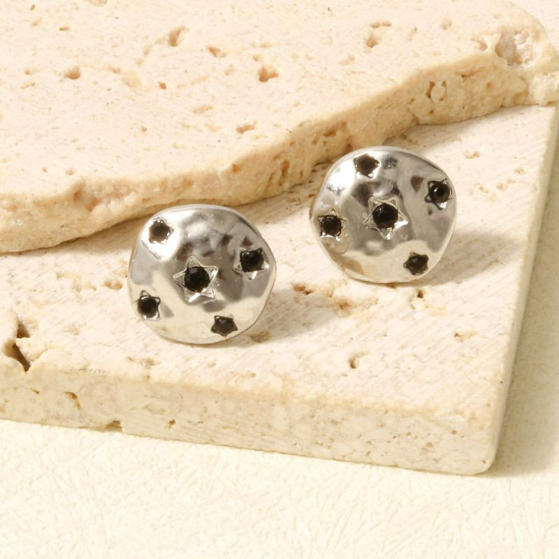 Серьги-пусеты Сферы с кристаллами CJR68547