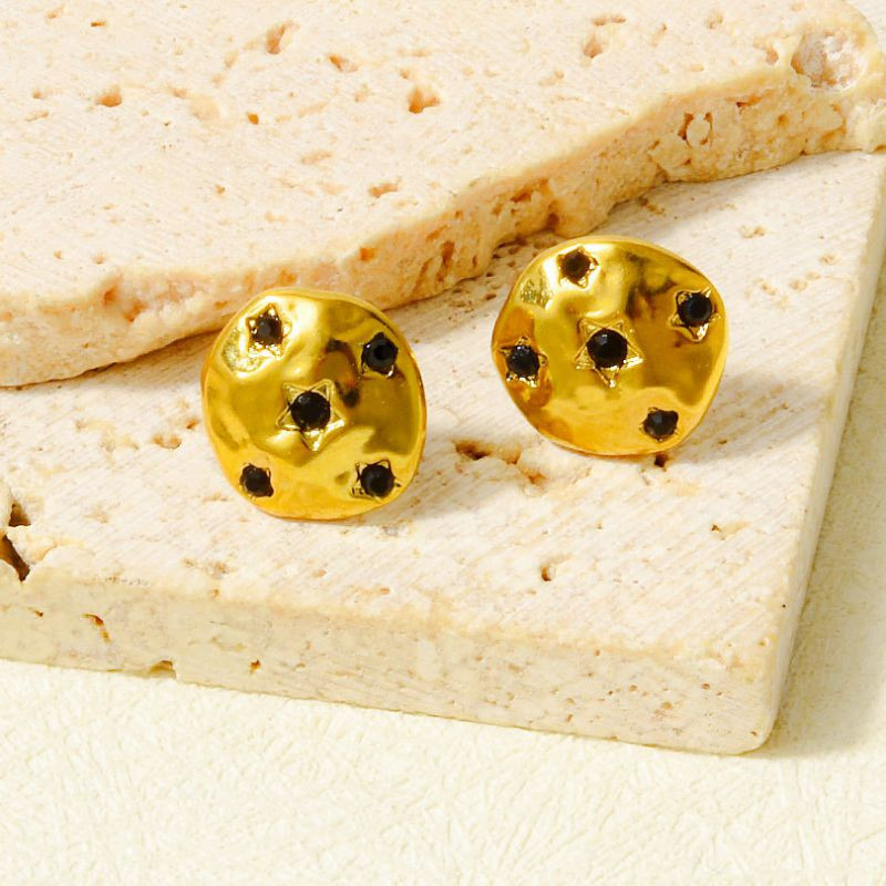 Серьги-пусеты Сферы с кристаллами CJR68547